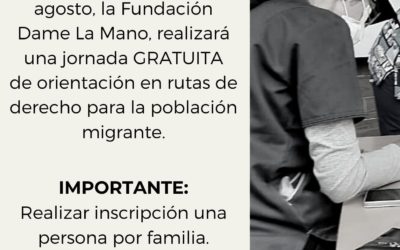 JORNADA DE ORIENTACIÓN EN RUTAS DE DERECHO PARA POBLACIÓN MIGRANTE