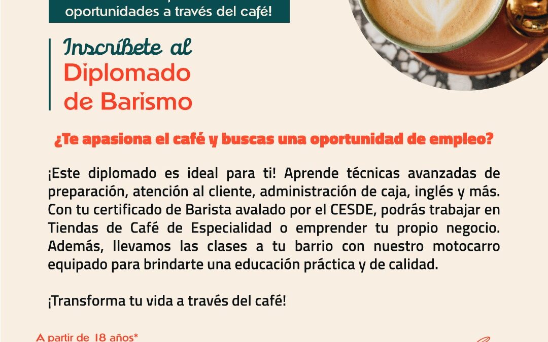 📢 Gran oportunidad de estudiar Barismo ☕GRATIS.